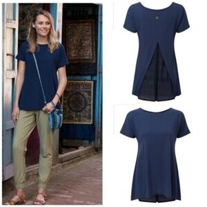 Sherpa Adventure Gear NWT ‘Maya’ top inverted lace inset back L